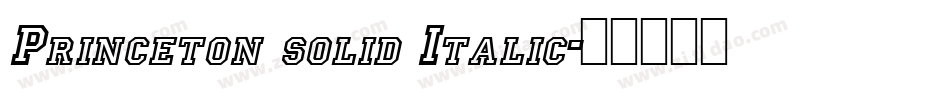 Princeton solid Italic字体转换